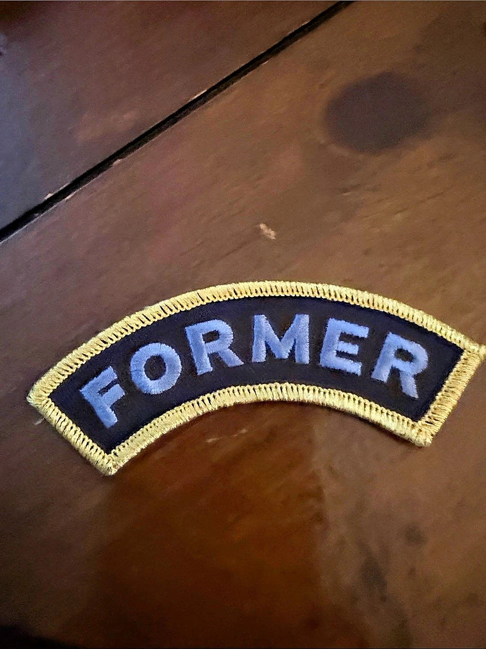 Former Embroidered Patch Black & Gold